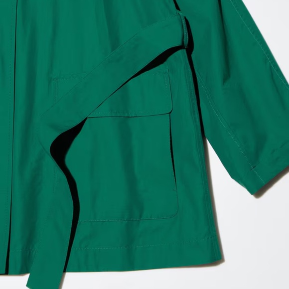 Uniqlo C Stand Collar trench cotton nylon black size XS rain minimal the row - Picture 12 of 17